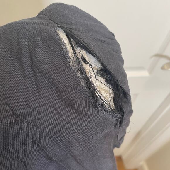 Free People Distressed Leather Jacket RARE The Originals Phoebe Tonkin Taupe 4 - Picture 10 of 11